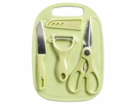 Set tabla cuchillo pelapapa y tijera 